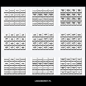karty memory z liczebnikami do 100 po angielsku